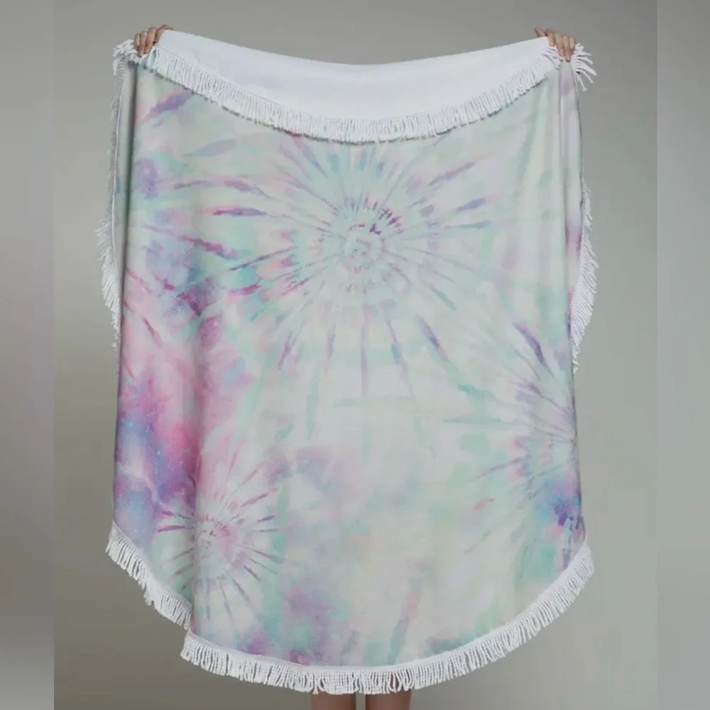Opal Tie-Dye Round Tassel Beach Towel